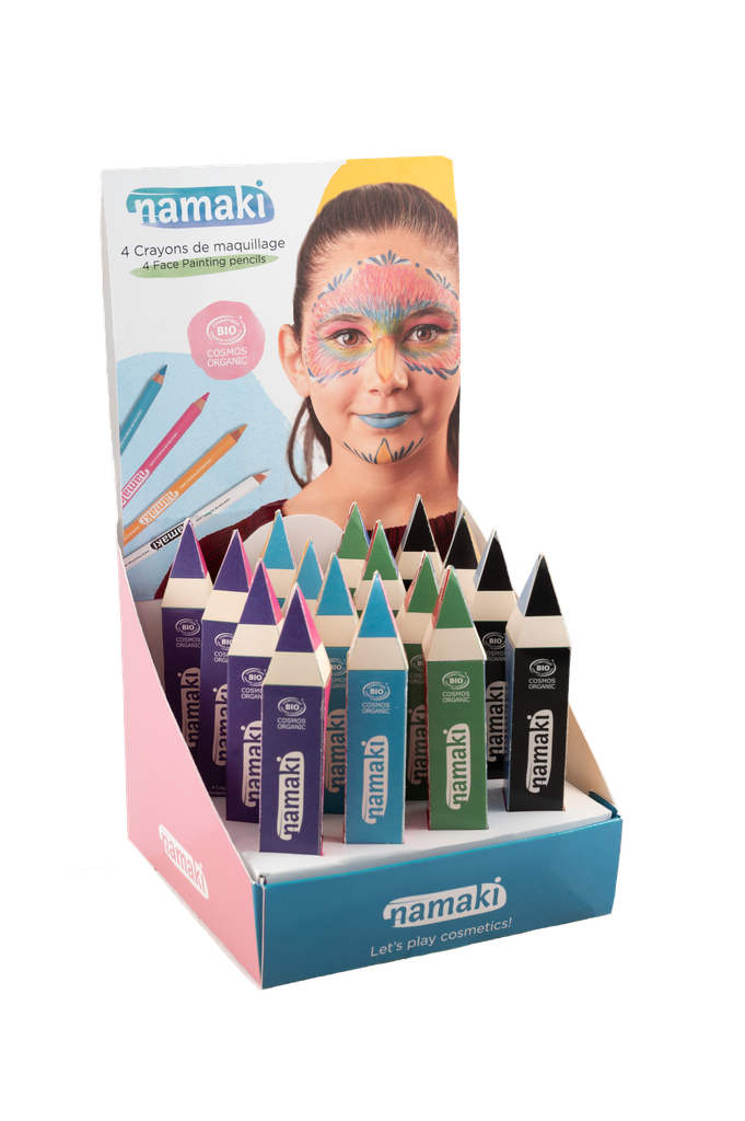 [130051] Shelf-ready Set of 4 Face Painting Slim Pencils**